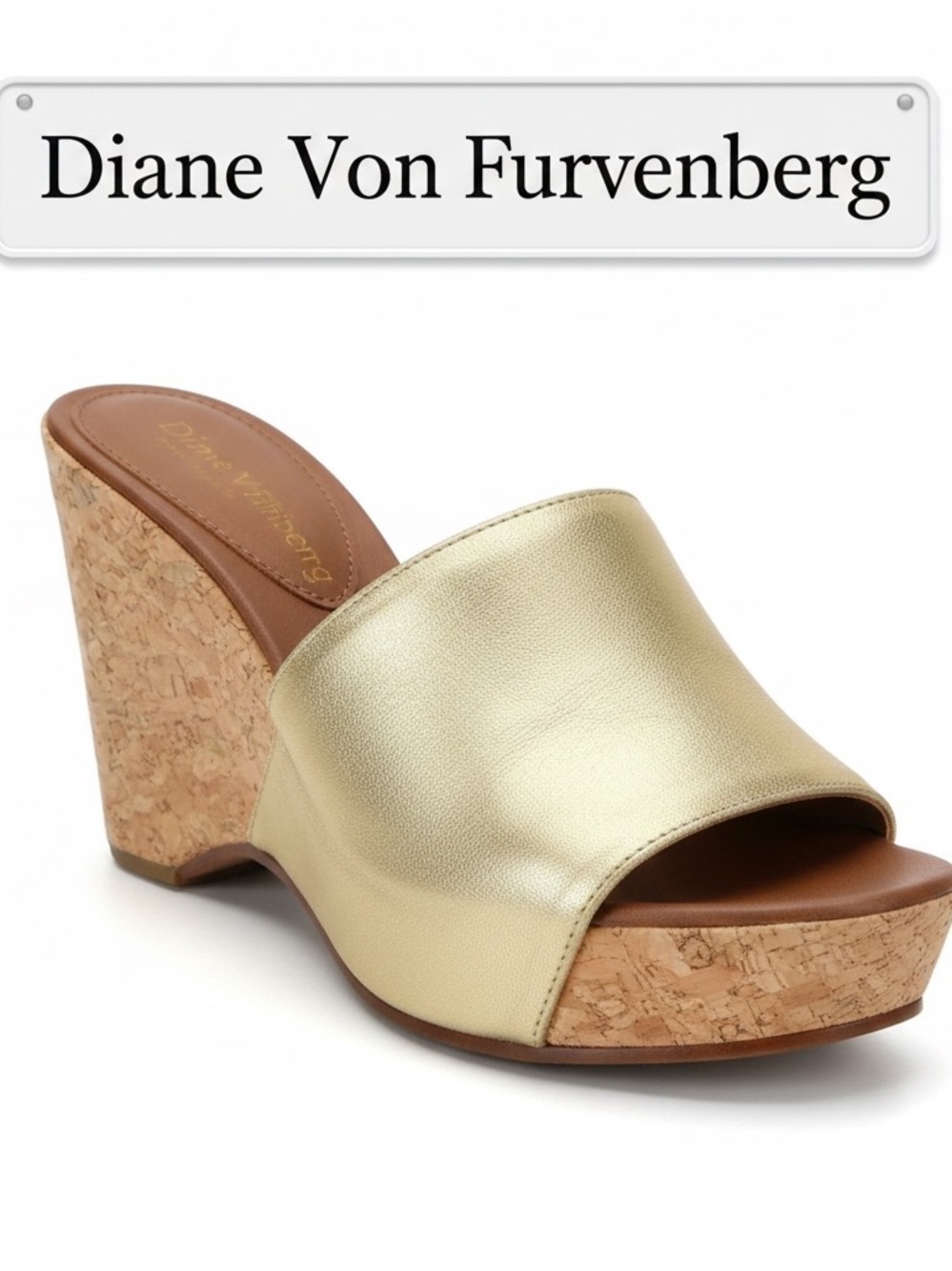 NEW Vintage Diane Von Furstenberg Paulita wedge sandals